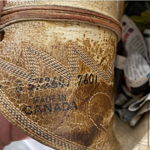 Vintage Leather Western Cowboy Boots With Vibram Soles 8.5 - Picture 6 of 16